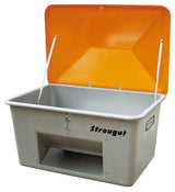 CEMO Streugutbehälter 700 l mit Entnahme 210.1020.030 - grau/orange
